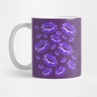 Cover Me In Kisses Gothic Purple Lipstick Flirtatious Fun Mug